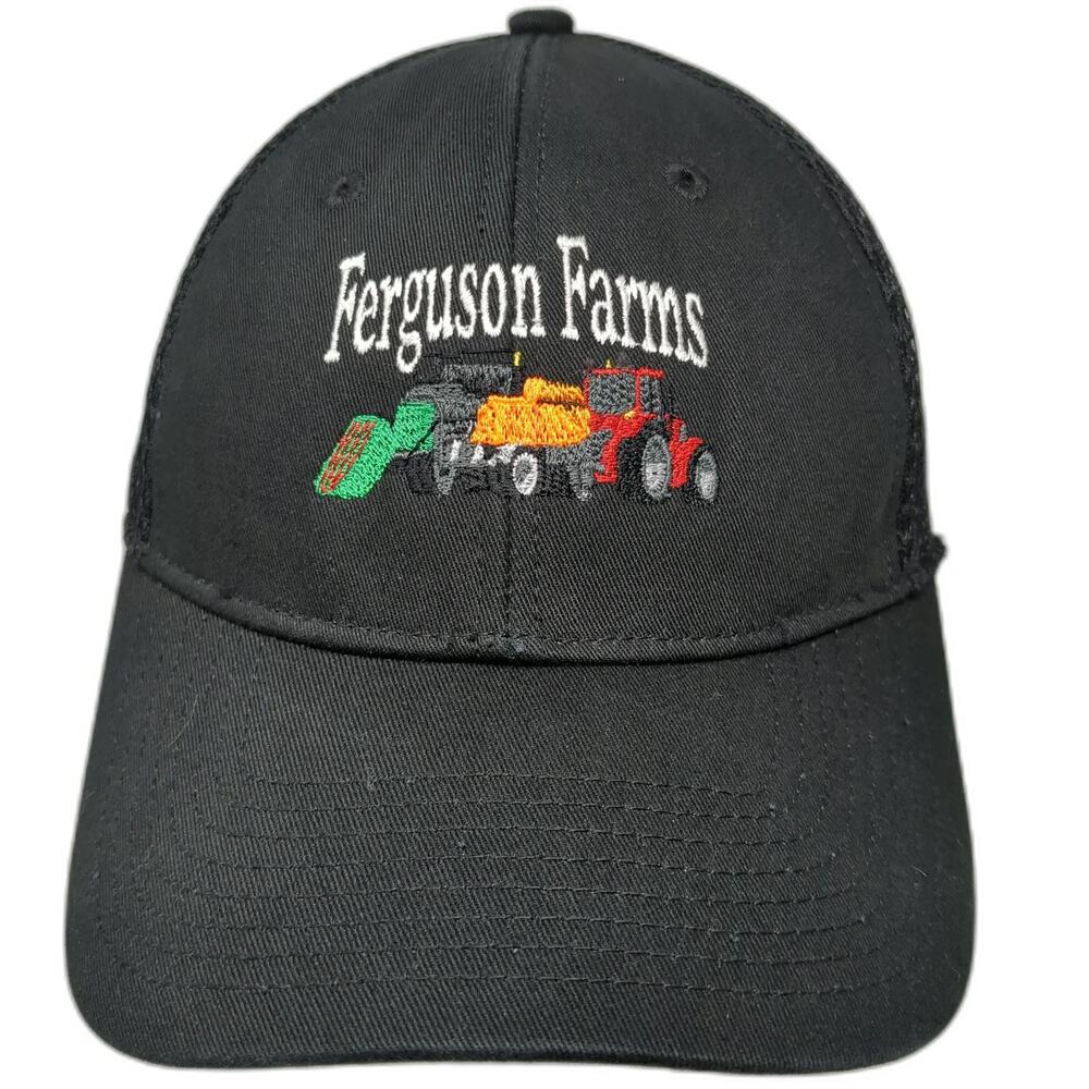 New Era Baseball Cap Black M Ferguson Farms Tractor Ririe Idaho Mesh Back Hat